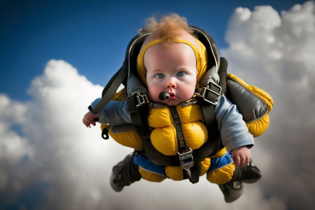 45+ Interesting photos of a baby skydiving - Malise