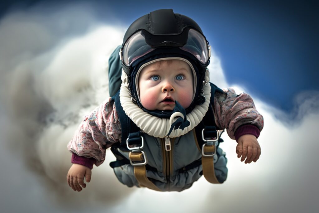 45+ Interesting photos of a baby skydiving - Malise