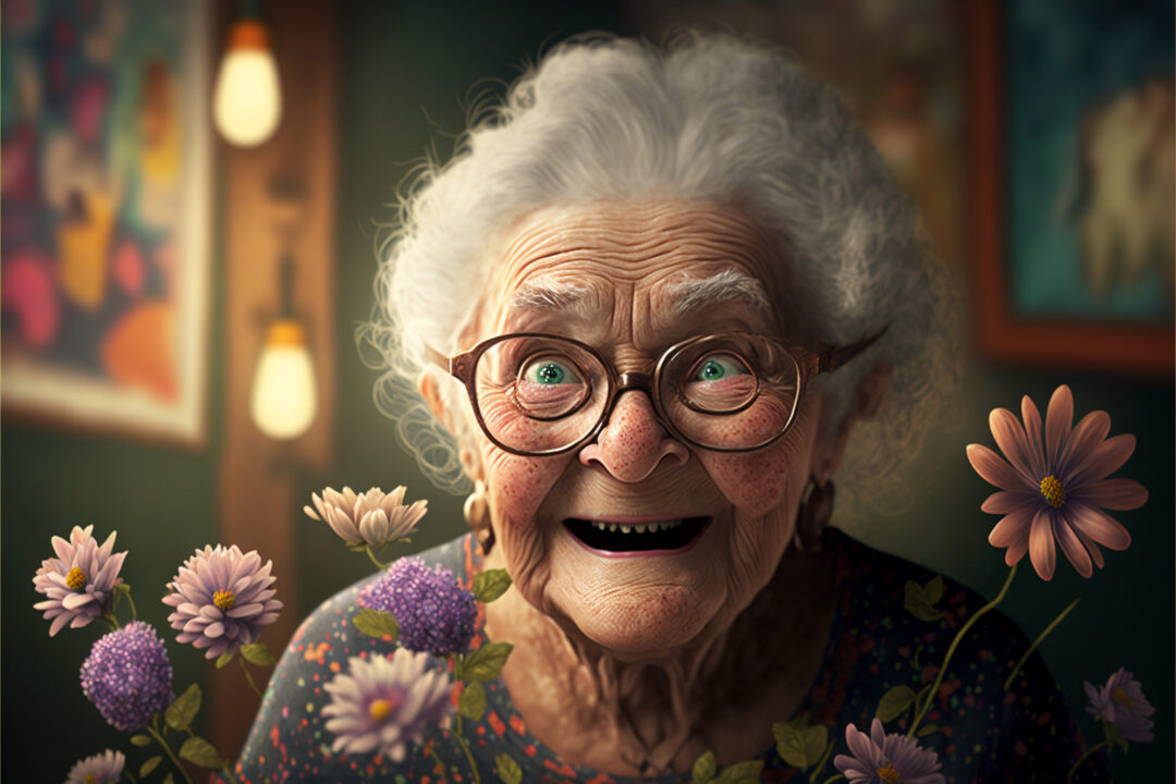 smiling grandma