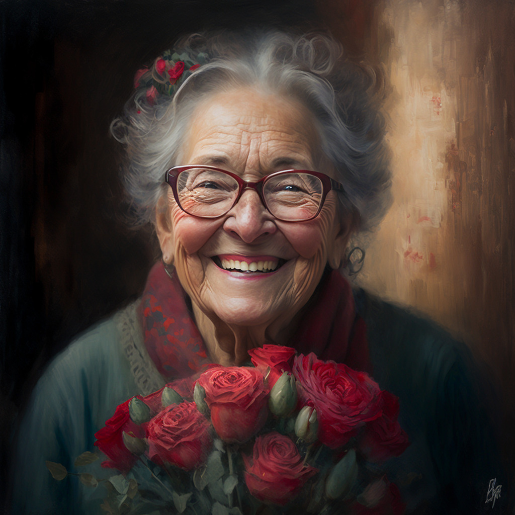 smiling grandma