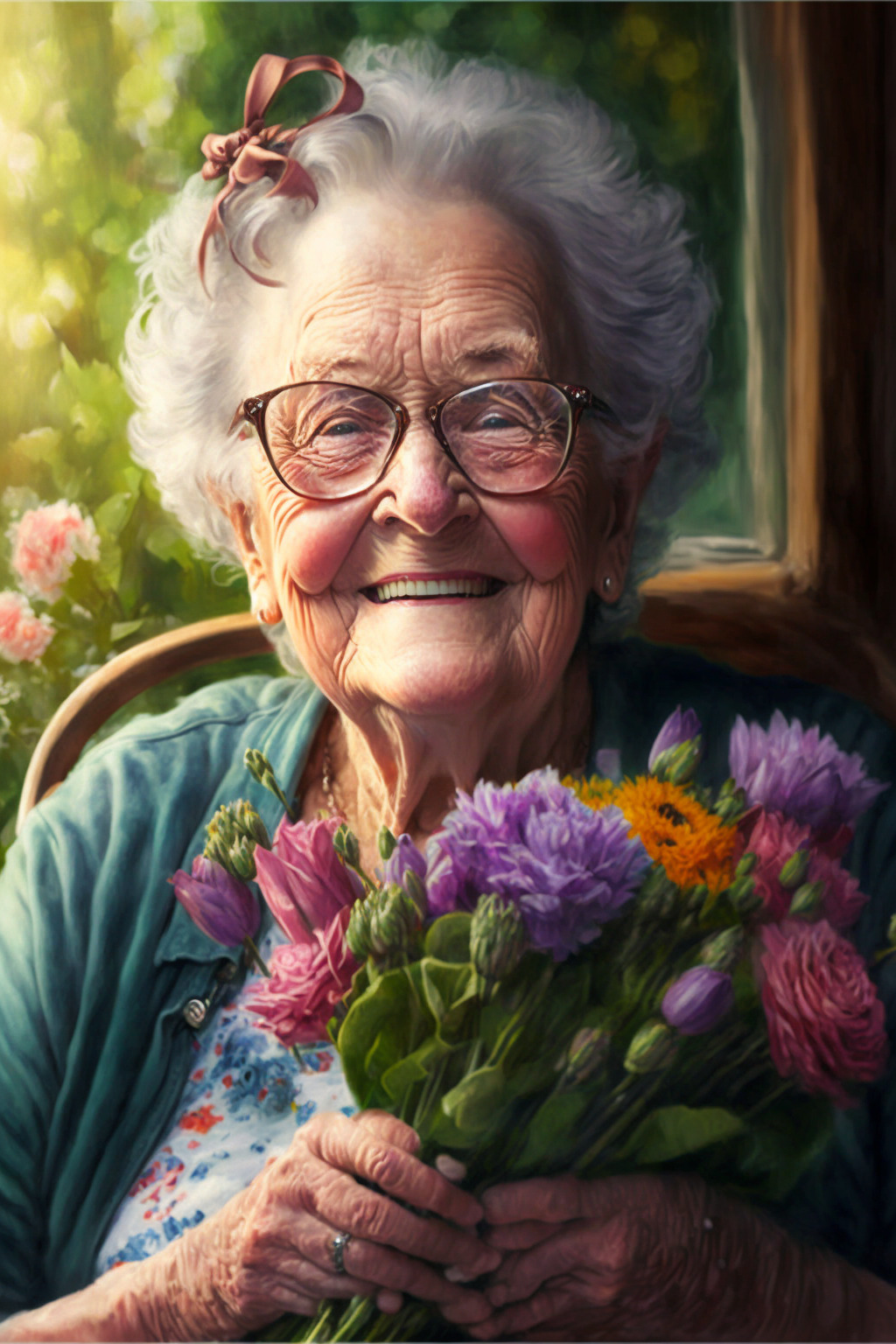 smiling grandma